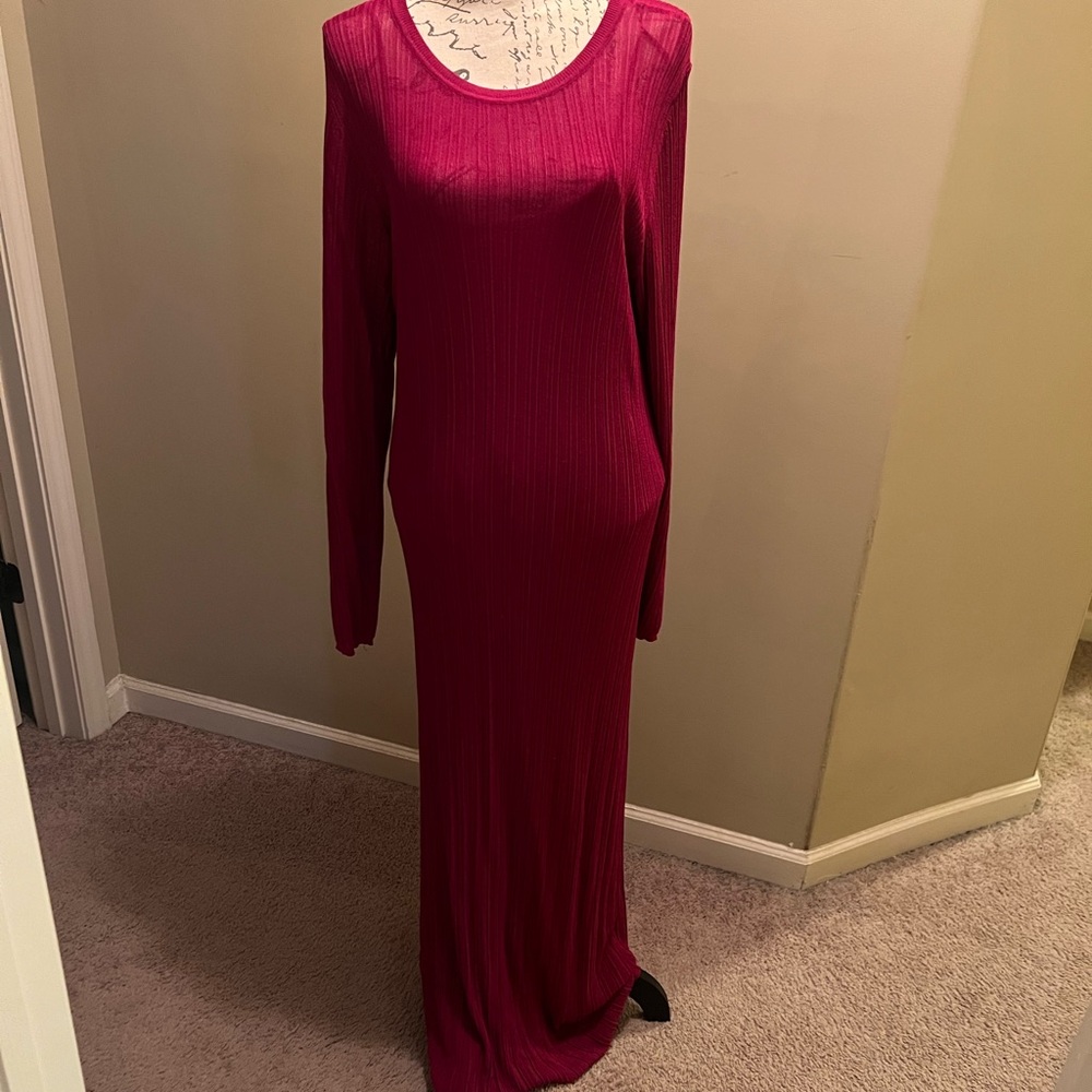 Elegant Pink Maxi Dress